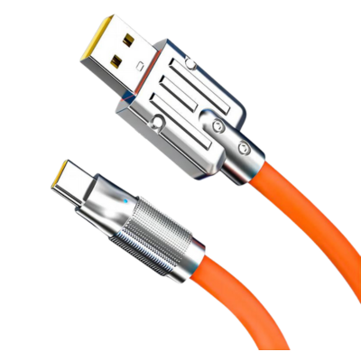 Zinc Alloy 6A Super Fast Charging USB To Type-C Data Cable