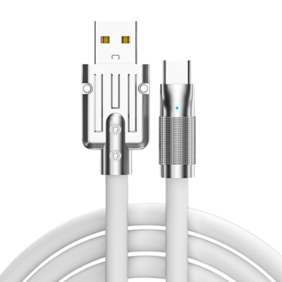 Zinc Alloy 6A Super Fast Charging USB To Type-C Data Cable